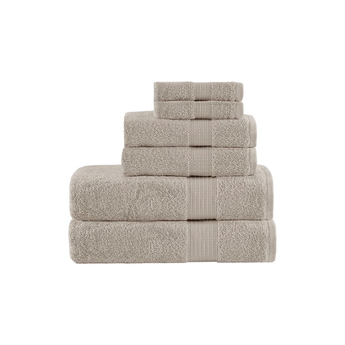 Madison Park Signature Luxor Sand 100% Egyptian Cotton 6 Piece Towel Set