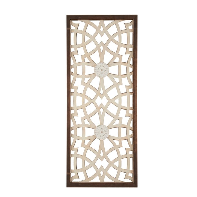 Olliix Madison Park Damask Wood Panel Two Tone Geometric Wall Decor OLIX-MP95B-0231