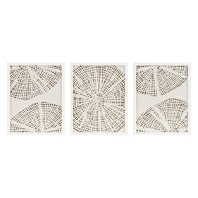 Olliix Madison Park Solana Off White 3pc Shadowbox Wall Decor Set