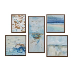 Olliix Madison Park Horizon Blue 5pc Gallery Canvas Wall Art Set