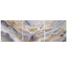 Olliix Madison Park Shimmering Symphony Abstract Triptych 3pc Canvas Wall A...