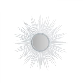 Olliix Madison Park Fiore Silver Sunburst 29.5 Inch Wall Decor Mirror