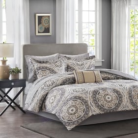 Olliix Madison Park Essentials Serenity Taupe King 9pc Comforter Set