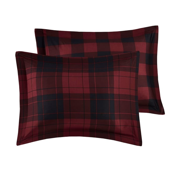 Madison Park Essentials Everest 6-Piece Reversible Twin Comforter Set in Red Plaid