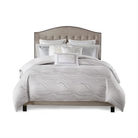 Olliix Madison Park Signature Hollywood Glam White Queen Comforter Set