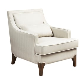 Olliix Madison Park Signature Collin Cream Dark Brown Arm Chair