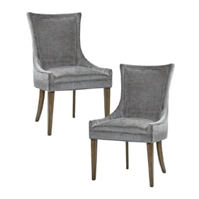 2 Olliix Madison Park Signature Ultra Dark Gray Dining Side Chairs