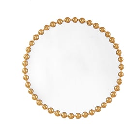 Olliix Madison Park Signature Marlowe Gold Beaded Round 36 Inch Wall Mirror