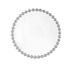 Olliix Madison Park Signature Marlowe Silver Beaded Round 36 Inch Wall Mirr...