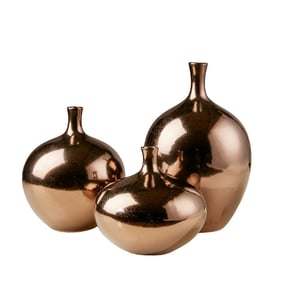 Olliix Madison Park Signature Ansen Bronze Mirrored Ceramic 3pc Decorative ...