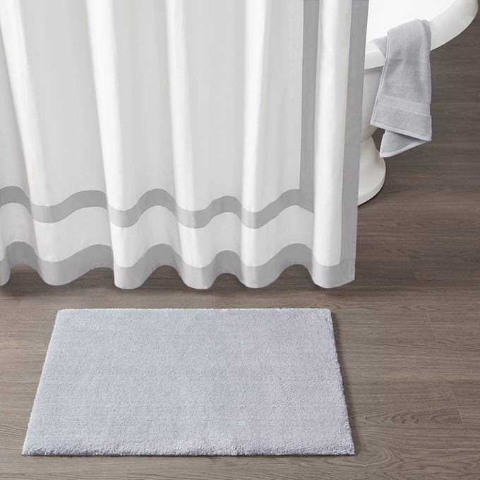 Madison Park Spa Cotton 24x72 Reversible Bath Rug in Taupe