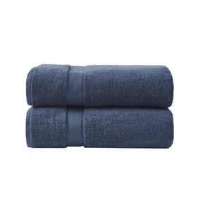 Olliix Madison Park Signature 800GSM Dark Blue 2pc Bath Sheet Antimicrobial...