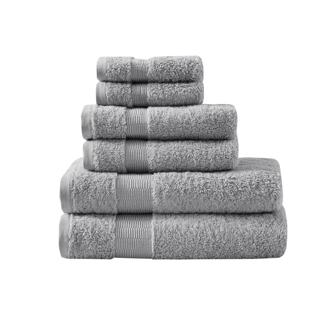 Madison Park Signature Charcoal Turkish Cotton 6 Piece Bath Towel Set