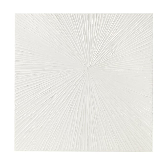 Olliix Madison Park Signature Sunburst White Dimensional Resin Wall Art OLIX-MPS95A-0038