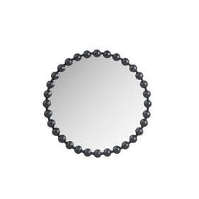 Olliix Madison Park Signature Marlowe Black Beaded Round 27 Inch Wall Mirro...