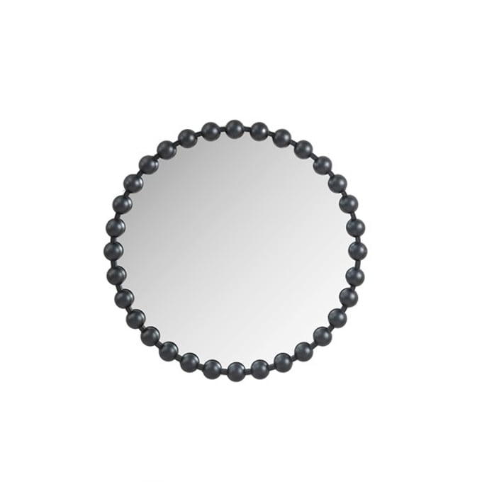 Olliix Madison Park Signature Marlowe Black Beaded Round 27 Inch Wall Mirror OLIX-MPS95F-0036