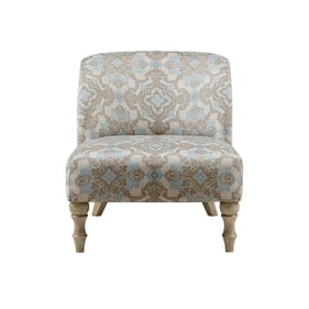 Olliix Martha Stewart Maribelle Beige Blue Accent Chair