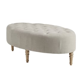 Olliix Martha Stewart Clara Linen Accent Ottoman