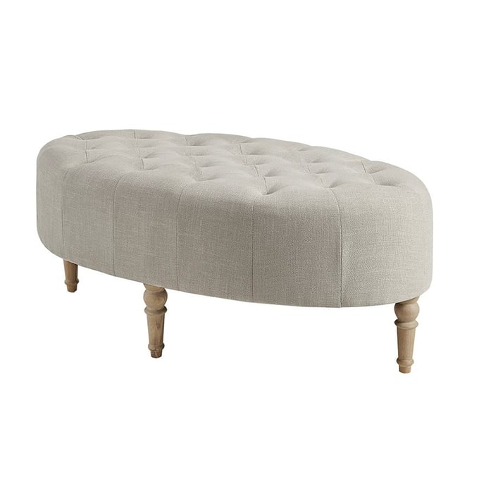 Olliix Martha Stewart Clara Linen Accent Ottoman OLIX-MT101-0011