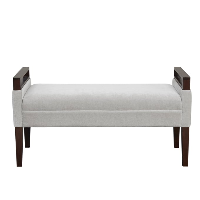 Olliix Martha Stewart Sloane Light Grey Upholstered Accent Bench OLIX-MT105-0168