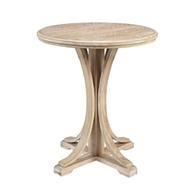 Olliix Martha Stewart Fatima Reclaimed Wheat Round Accent Table