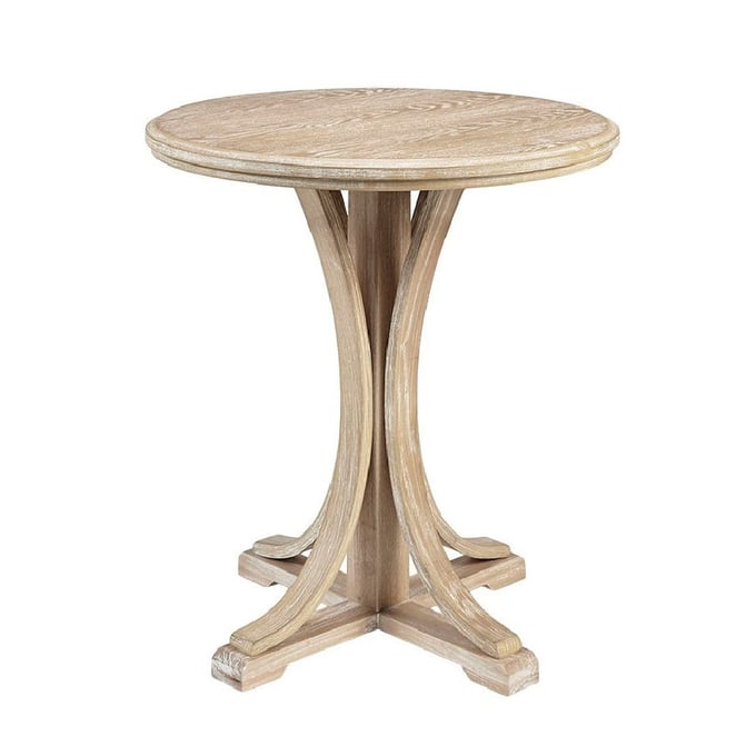 Olliix Martha Stewart Fatima Reclaimed Wheat Round Accent Table OLIX-MT120-0023