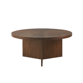 Olliix Martha Stewart Sadie Brown Round Coffee Table