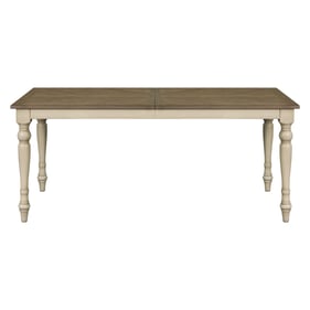 Olliix Martha Stewart Fiona Brown Distressed White Rectangular Wood Dining ...