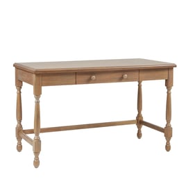 Olliix Martha Stewart Tabitha Natural Desk with 1 Drawer and Turned Legs