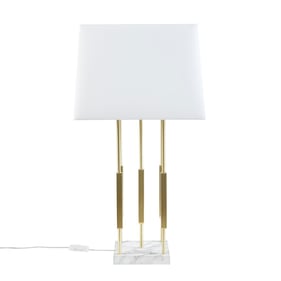 Olliix Martha Stewart Doyer Gold White Metal Table Lamp