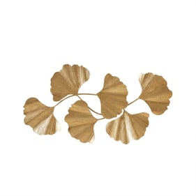 Olliix Martha Stewart Faye Gold Foil Metal Ginkgo Leaf Wall Decor