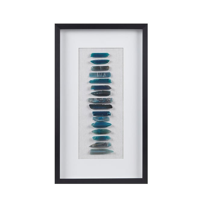 Olliix Martha Stewart Cerulean Stones Blue Agate Shadowbox Wall Decor Panel OLIX-MT95B-0064