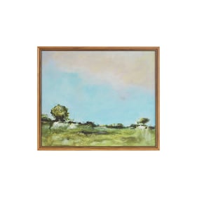 Olliix Martha Stewart Across The Plains Abstract Landscape Framed Canvas Wa...