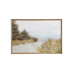 Olliix Martha Stewart Lake Walk Abstract Landscape Framed Canvas Wall Art