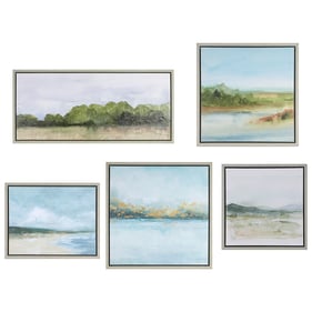 Olliix Martha Stewart Vista Abstract Landscape 5pc Gallery Canvas Wall Art ...