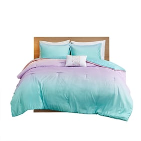 Olliix Mi Zone Glimmer Aqua Twin Twin XL Reversible Comforter Set