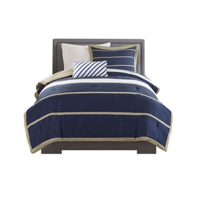 Olliix Mi Zone Ashton Khaki Navy Twin Twin XL Comforter Set