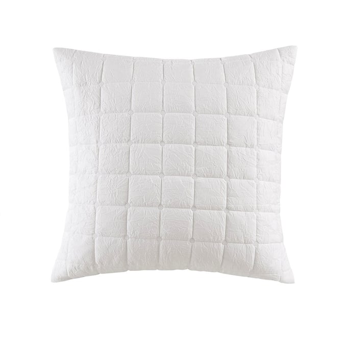 Olliix N Natori Cocoon White Quilt Top Euro Sham OLIX-NS11-3657