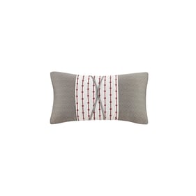 Olliix N Natori Cherry Blossom Grey Oblong Pillow