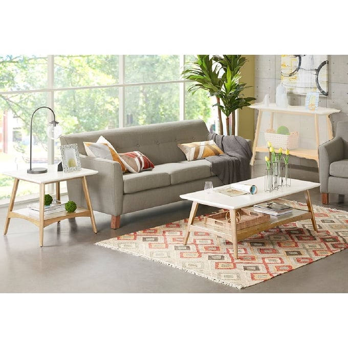 Olliix Madison Park Parker Off White Natural 3pc Coffee Table Set OLIX-PARKER-OCT-S2