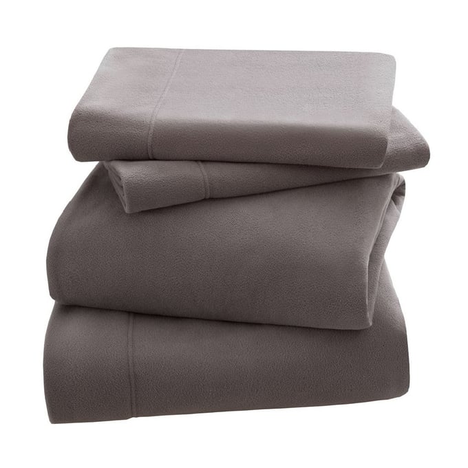 Olliix Peak Performance 3M Scotchgard Micro Fleece Grey King 4pc Sheet Set OLIX-SHET20-593