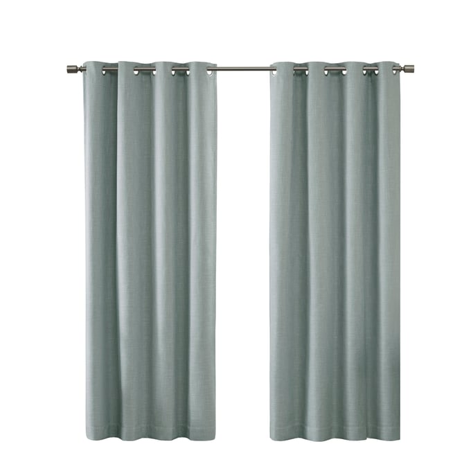 Olliix SunSmart Maya Dusty Seafoam Heathered Blackout Grommet Top Curtain Panel - 54 x 50 OLIX-SS40-0034