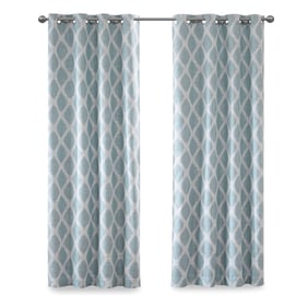 Olliix Sunsmart Blakesly Aqua Ikat Blackout Curtain Panel - 50 x 84