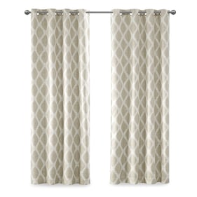 Olliix Sunsmart Blakesly Taupe Ikat Blackout Curtain Panel - 50 x 84