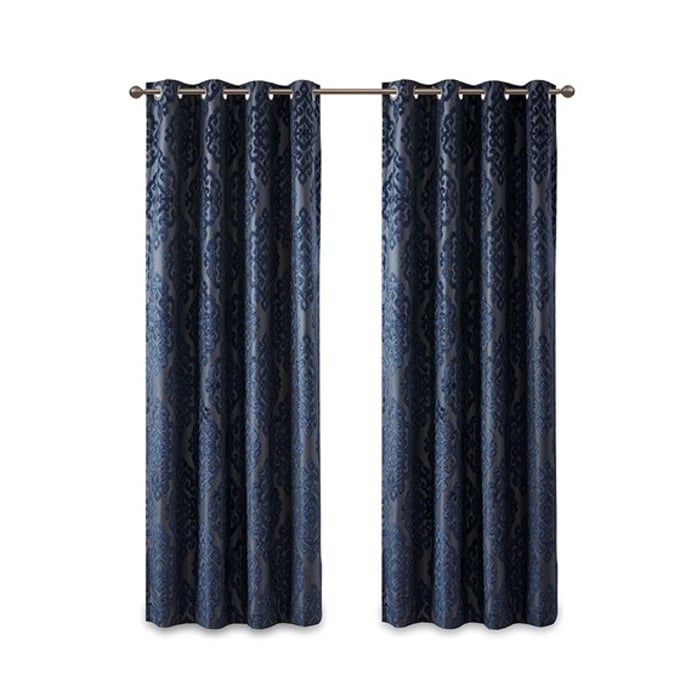 Olliix SunSmart Mirage Navy Blackout Grommet Top Curtain Panel - 84 x 50 OLIX-SS40-0101