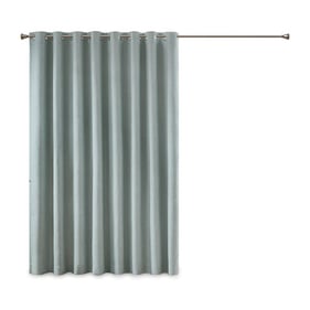 Olliix SunSmart Maya Dusty Seafoam Heathered Total Blackout Window Patio Pa...