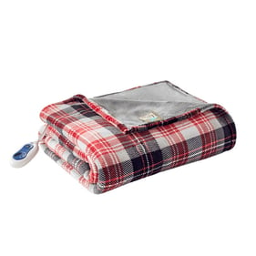 Olliix True North By Sleep Philosophy Jacob Red Oversized Plaid Plush Heate...