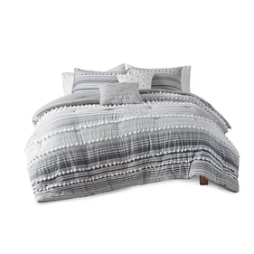 Olliix Urban Habitat Calum Grey Full Queen 5pc Comforter Set