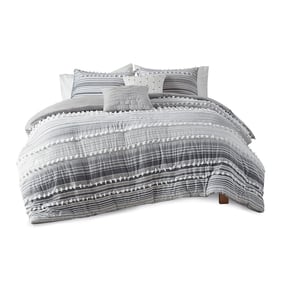 Olliix Urban Habitat Calum Grey Twin Twin XL Duvet Cover Set