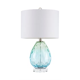 Olliix Urban Habitat Borel Blue Ombre Glass Table Lamp